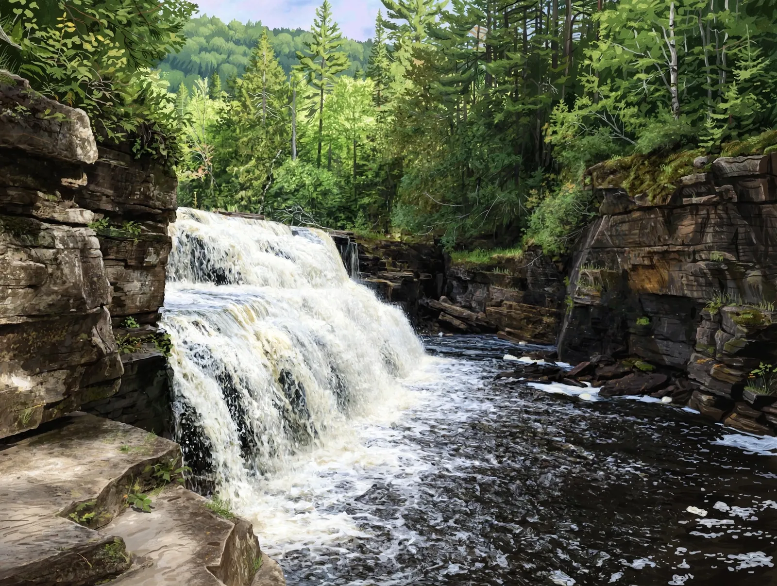 Canyon Falls in Michigan’s Upper Peninsula