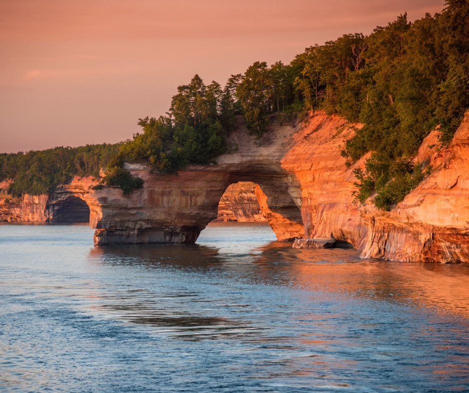 Featured image for “Exploring the Majestic Pictured Rocks: A Triad of Adventure in Munising, MI”