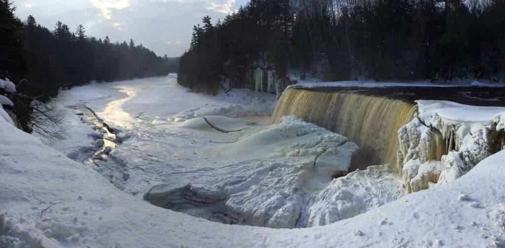 Tahquamenon Falls is a Top 5 Frozen Waterfall to Visit This Winter